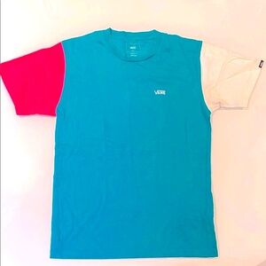 Vans Teal, Pink, and White Colorblock T-Shirt